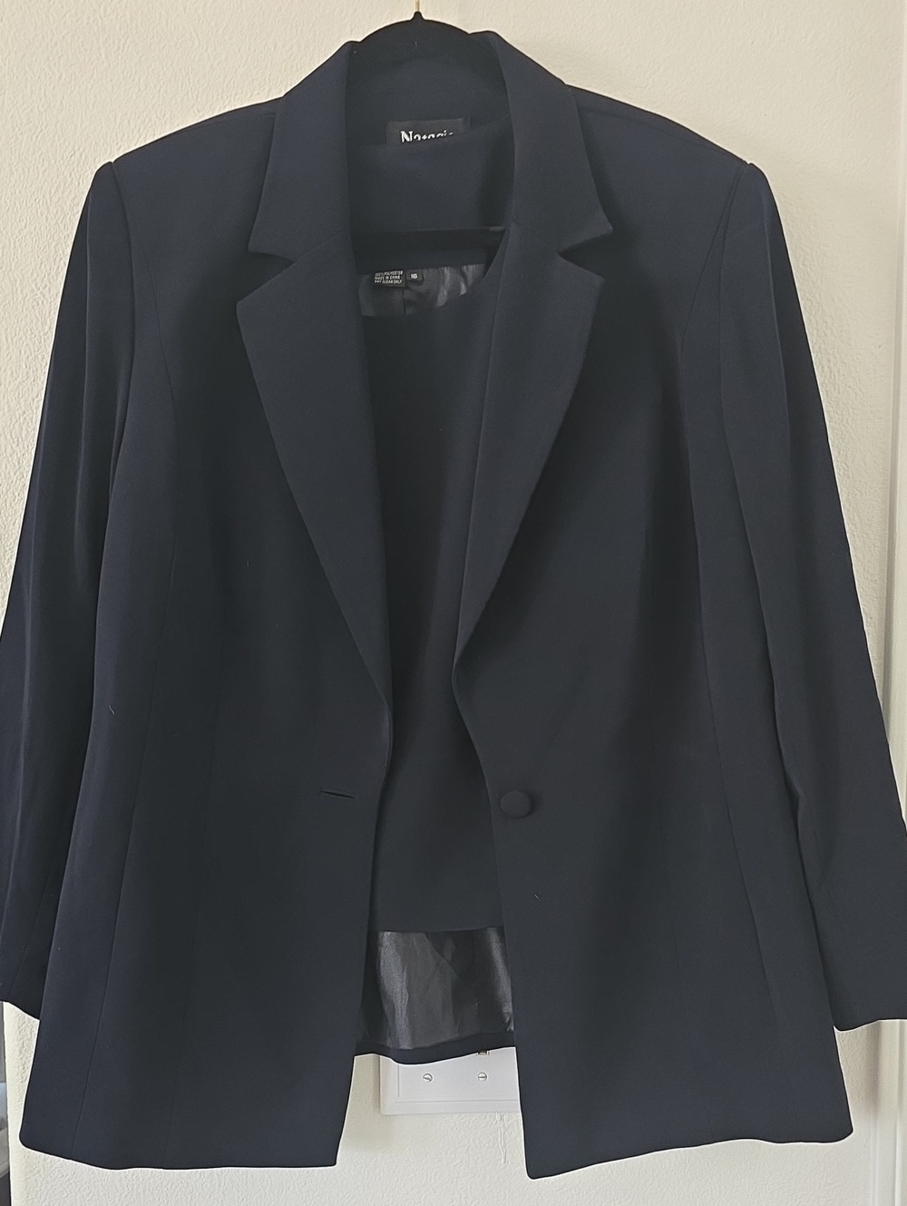 Nano Dark Navy Single-Button Blazer